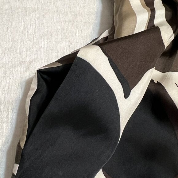 Banana Republic Women’s 14 Silk Blend Sleeveless Dress Brown Black Circle Print - Picture 4 of 11